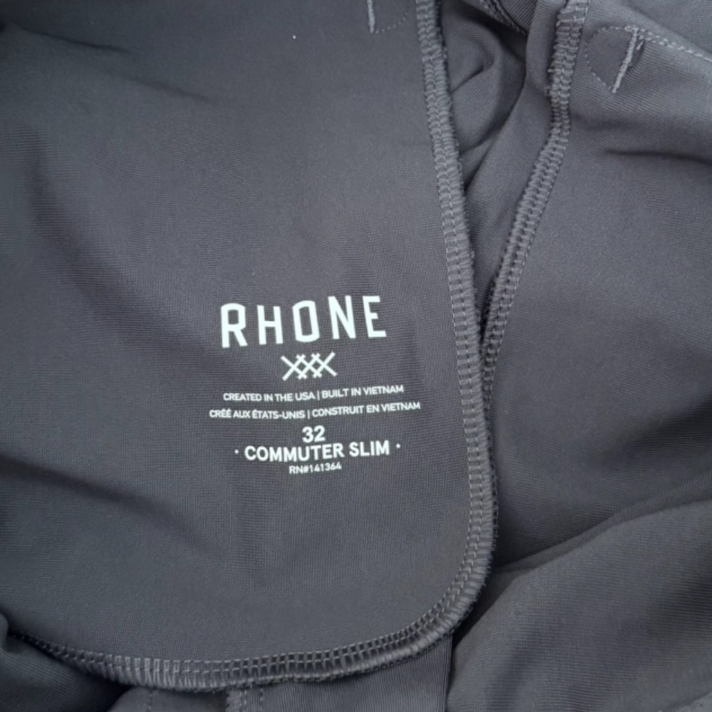 RHONE Men's Commuter Slim Pant in Iron Size 32 - Picture 13 of 16